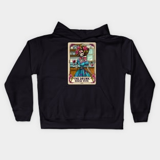 The Drunk Housewife, Skeleton Tarot card for mothers day Kids Hoodie